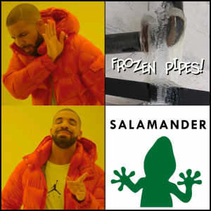 Drake Frozen Pipe meme